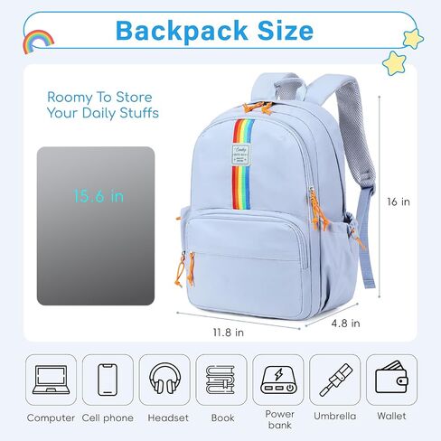 CAMTOP Kids Backpack for Girls Boys School Backpacks for Kids from Elementary to Teens Ages 8-10 with Laptop Sleeve Travel Lightweight Sturdy Bookbag in Saudi Arabia