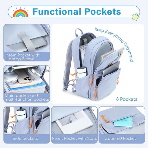 CAMTOP Kids Backpack for Girls Boys School Backpacks for Kids from Elementary to Teens Ages 8-10 with Laptop Sleeve Travel Lightweight Sturdy Bookbag in Saudi Arabia