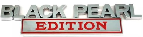 1x Pirate Plus 1x Black Pearl Edition ملصق شعار معدني بديل لشاحنة السيارة العالمية، RV، سكوتر، سيارات الدفع الرباعي (أسود وأحمر) in Kuwait