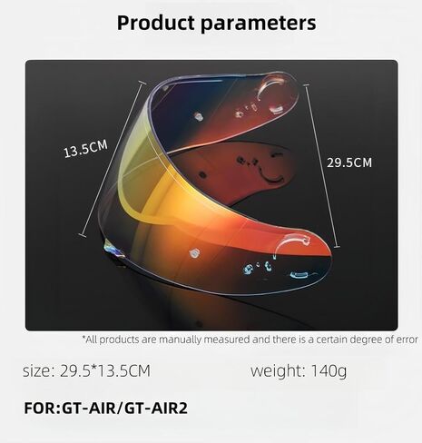 GT Air 2 Visor Shield Replacement,CNS-1 Motorcycle Helmet Face Shield for GT-Air/GT-Air 2/Neotec 1/TC-5/TC-9 (Revo Clear Red) in Saudi Arabia