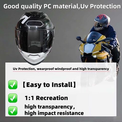 GT Air 2 Visor Shield Replacement,CNS-1 Motorcycle Helmet Face Shield for GT-Air/GT-Air 2/Neotec 1/TC-5/TC-9 (Revo Clear Red) in Saudi Arabia