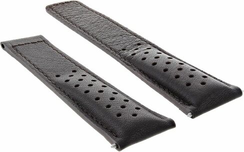 Ewatchparts Leather Watch Band Strap 22mm Compatible With Tag Heuer Monaco Deployment Clasp Brown Perforated in Saudi Arabia