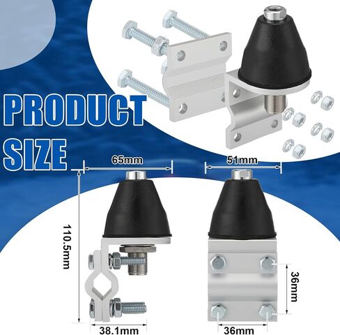Shimeyao Single Slot CB Radio Antenna Mounting Bracket, CB Mounting Bracket Compatible with Pl-259 Hookup Wire and Standard 3/8-24 Threaded Antenna in Saudi Arabia