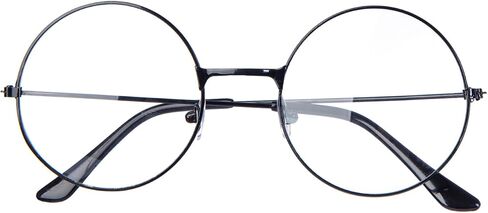 ALVOGIMOR Retro Round Eyeglasses Clear Lens Metal Frame Glasses For Men Women Party Costume Accessories in Saudi Arabia