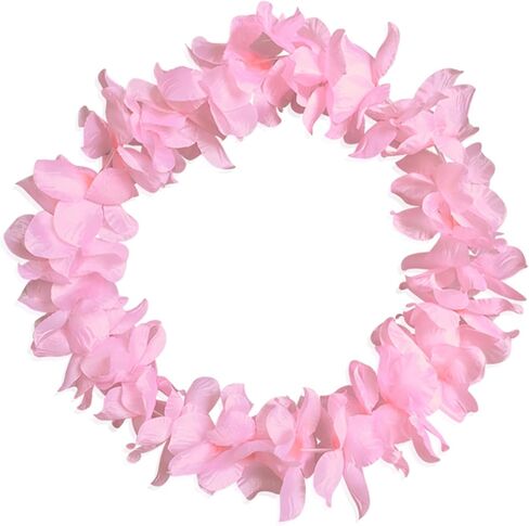 Hawaiian Leis Headband Wristbands Hawaii Tropical Luau Flower Women Necklace Headpiece Hair Bands Hairband Bracelets Beach Summer Pool Wedding Cosplay Birthday Dress Up Party Supplies Yellow in Kuwait