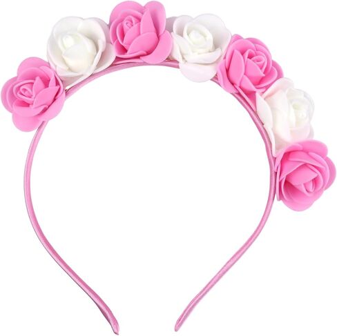 Needzo Floral Headband, Festival and Party Costume Flower Headwear, Photo Props and Favors, One Size Fits Most in Saudi Arabia