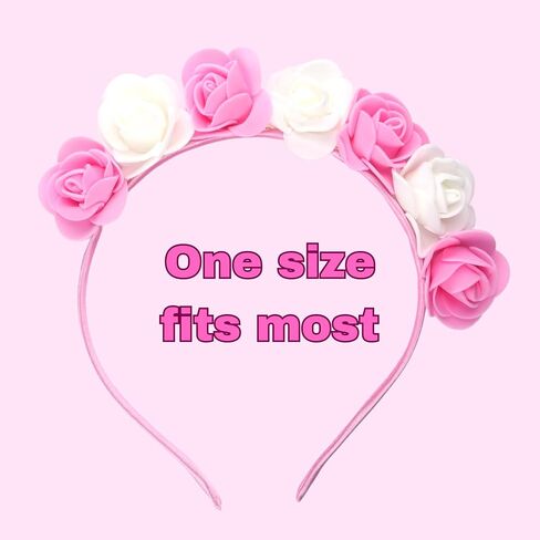 Needzo Floral Headband, Festival and Party Costume Flower Headwear, Photo Props and Favors, One Size Fits Most in Saudi Arabia