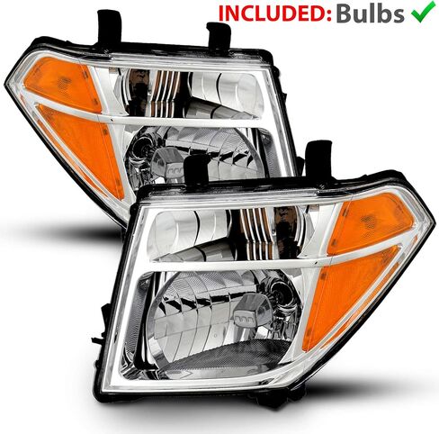 AmeriLite Black Replacement Headlight Set For 05-08 Frontier / 05-07 Pathfinder - Driver and Passenger in Saudi Arabia