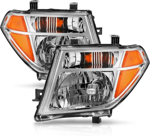 AmeriLite Black Replacement Headlight Set For 05-08 Frontier / 05-07 Pathfinder - Driver and Passenger in Saudi Arabia