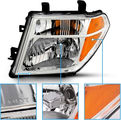 AmeriLite Black Replacement Headlight Set For 05-08 Frontier / 05-07 Pathfinder - Driver and Passenger in Saudi Arabia