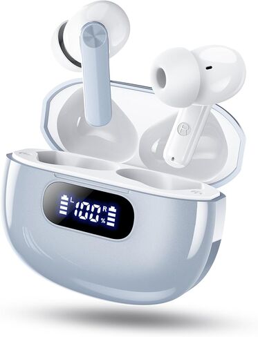 سماعات الأذن اللاسلكية ، بلوتوث 5.3 سماعات LED عرض الطاقة ، 2025 سماعات لاسلكية جديدة ، 4 ميكروفون إلغاء ضوضاء ENC ، ستيريو HIFI ، 48H وقت اللعب IP7 مقاومة للماء للرياضة المشي in Kuwait