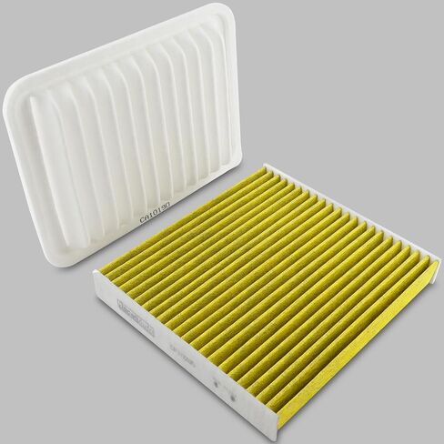 Engine & Cabin Air Filter Set for Toyota Corolla 2009-2019, Corolla 2017-2018, Matrix 2009-2014, Yaris 2006-2018; for Scion IM 2016, XD 2008-2014; for Pontiac Vibe. Replace CF10285 CA10190 in Saudi Arabia