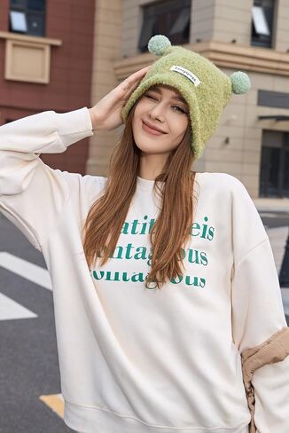 Wander Agio Women Fashion Hat Warm Crocheted Hats Beanies Hand Crochet Fashion Skull Knit Beanie Peculiar Handmade Cute Pom in Saudi Arabia