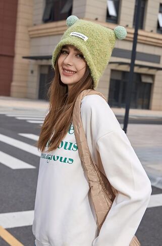 Wander Agio Women Fashion Hat Warm Crocheted Hats Beanies Hand Crochet Fashion Skull Knit Beanie Peculiar Handmade Cute Pom in Saudi Arabia