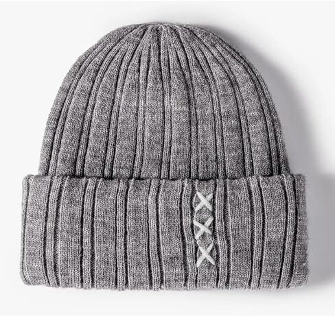 Embroidered Knit Beanie Hats for Men and Women - Soft Warm Winter Caps, Multi-Color Ribbed Skull Caps with Unique Stitching in Saudi Arabia