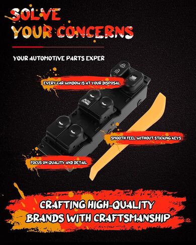 CCIYU Master Power Window Switch Fit 2014-2017 for Hyundai Accent Front Left Driver Side Window Control Switch 935701R111 1S16393 in Saudi Arabia