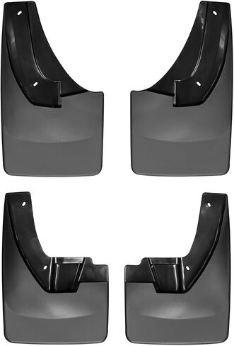 WeatherTech Custom No Drill Splash Guard MudFlaps for - Front & Rear Set (110026-120026), Black in Saudi Arabia