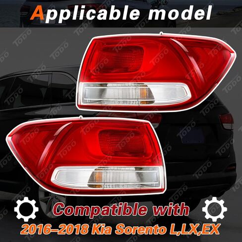 TODO Tail Lights with Bulb Compatible with 2016-2018 Kia Sorento L LX EX Taillight Rear Lamp Replace ‎92401 C6000 (Driver/Left Side) in Saudi Arabia