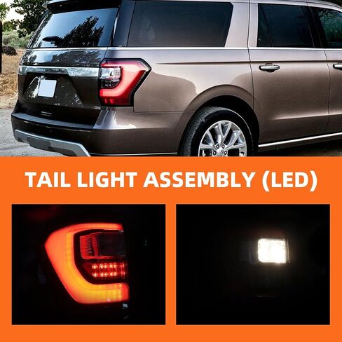 Left Tail Light Assembly Compatible with 2018-2021 Expedition Driver Side Rear Lamp Taillight JL1Z-13405-H (Left) in Saudi Arabia