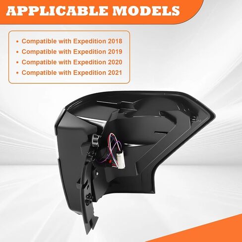 Left Tail Light Assembly Compatible with 2018-2021 Expedition Driver Side Rear Lamp Taillight JL1Z-13405-H (Left) in Saudi Arabia