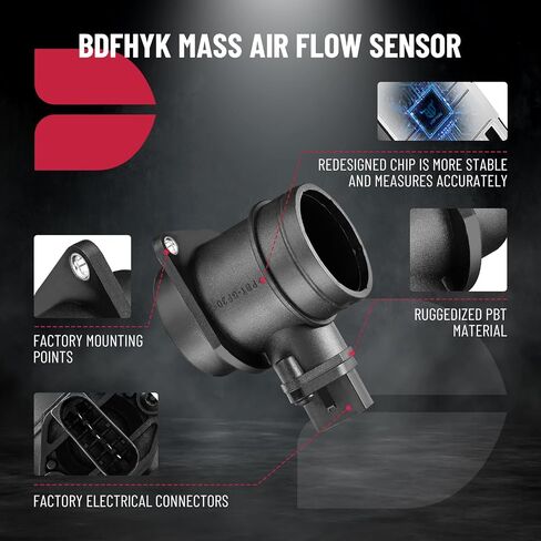 BDFHYK Mass Air Flow Sensor Meter MAF Sensor 038906461C, 06A906461 Compatible with Volkswagen Beetle 1998-2004, Golf 1999-2004, Jetta 1999-2004 in Saudi Arabia