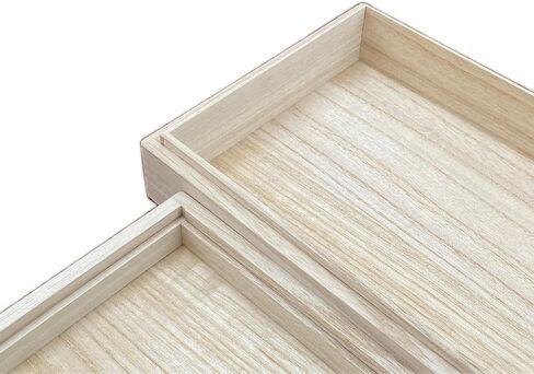 Paulownia Wood Box Kiribako, Unfinished Wooden Box for Craft, Gift Packaging, Handmade Japanese Storage Box for Tea, jewelry, Watch, Decorative, Lightweight Keepsake Box, Inner 8.45×4.9×1.8H inches in Saudi Arabia