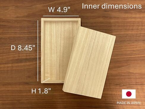 Paulownia Wood Box Kiribako, Unfinished Wooden Box for Craft, Gift Packaging, Handmade Japanese Storage Box for Tea, jewelry, Watch, Decorative, Lightweight Keepsake Box, Inner 8.45×4.9×1.8H inches in Saudi Arabia