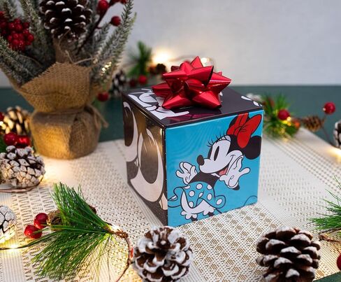 Ukonic Disney All Eyes on Minnie Mouse 4-Inch Tin Storage Box Cube Organizer with Lid | Basket Container, Cubby Cube Closet Organizer, Home Decor Playroom Accessories | Cute Gifts And Collectibles in Saudi Arabia