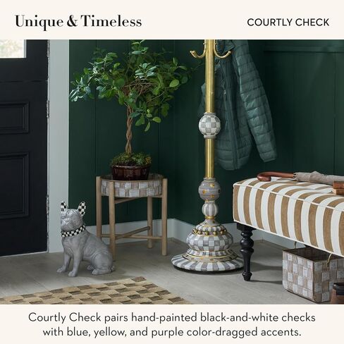 MACKENZIE-CHILDS Courtly Check Mini Gold Turkey Figurine, Resin Fall Home Decor in Saudi Arabia