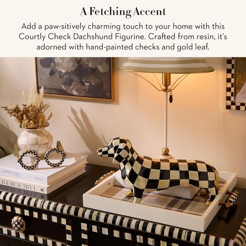 MACKENZIE-CHILDS Courtly Check Mini Gold Turkey Figurine, Resin Fall Home Decor in Saudi Arabia