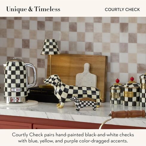 MACKENZIE-CHILDS Courtly Check Mini Gold Turkey Figurine, Resin Fall Home Decor in Saudi Arabia