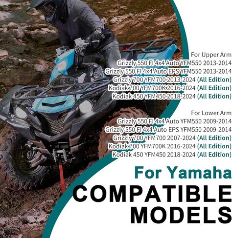 2x وصلات كروية أمامية علوية أو سفلية لـ Yamaha Grizzly Kodiak 450 550 700 2007-2024 3B4-23579-01-00 in Saudi Arabia