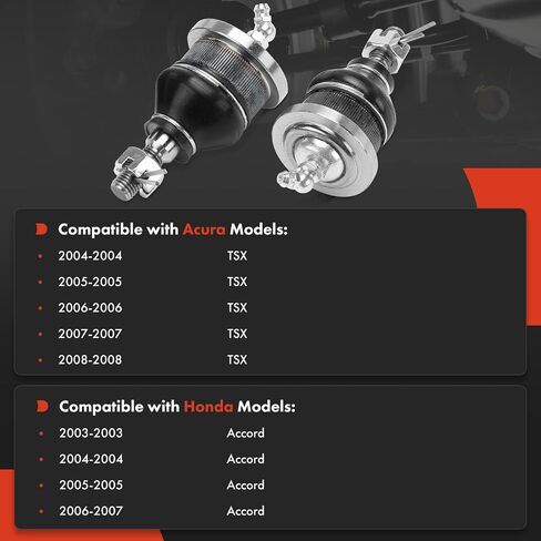 A-Premium 2 × وصلة كروية علوية أمامية، متوافقة مع Honda Accord 2003-2007 وAcura TSX 2004-2008 in Saudi Arabia