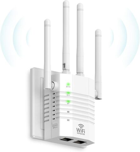 WiFi Extender ، WiFi Extender Signal Booster ، WiFi Booster ، WiFi Range Extender ، WiFi Repeater ، يغطي ما يصل إلى 12880 قدمًا مربعًا و 105 أجهزة ، معززة إشارة WiFi للمنزل (لون الأرز الأبيض) in Kuwait