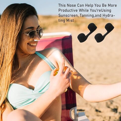 200 قطعة من مرشحات الأنف للاستعمال مرة واحدة، مرشح إسفنجة ناعمة، مرشح الأنف لرذاذ تسمير البشرة بدون شمس لحماية الأنف في الهواء الطلق (أسود) in Kuwait