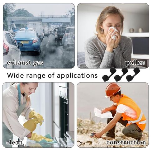 200 قطعة من مرشحات الأنف للاستعمال مرة واحدة، مرشح إسفنجة ناعمة، مرشح الأنف لرذاذ تسمير البشرة بدون شمس لحماية الأنف في الهواء الطلق (أسود) in Kuwait