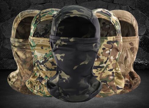 Camouflage Neck Gaiter Cycling Mask Ski Mask Men Women Sunscreen Headgear Face Mesh Outdoor Sports Hiking Biking in Saudi Arabia