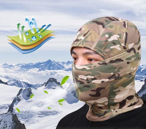 Camouflage Neck Gaiter Cycling Mask Ski Mask Men Women Sunscreen Headgear Face Mesh Outdoor Sports Hiking Biking in Saudi Arabia