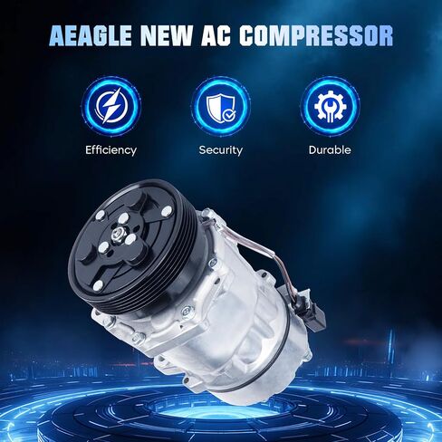 Air Conditioner AC Compressor with Clutch for Audi TT/TT Quattro 1.8l 00 01 02 03 04 05 06, for Volkswagen Beetle 1.8 1.9 2.0 1998-2006, for Jetta Golf R32 Sharan 1.8l 1.9l 2.0l 2.8l 3.2l in Saudi Arabia