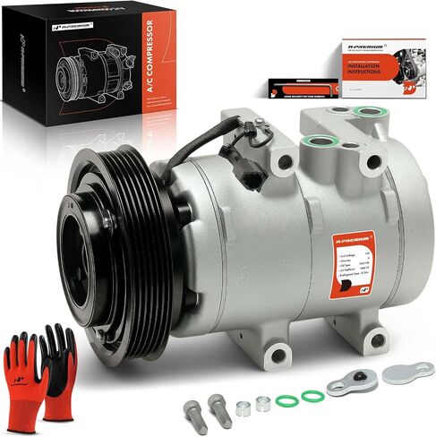 A-Premium A/C Compressor with Clutch Compatible with Hyundai Santa Fe 3.5L 2003-2006, XG300 2001-2001, XG350 2002-2005, Kia Amanti 2004-2006 in Saudi Arabia