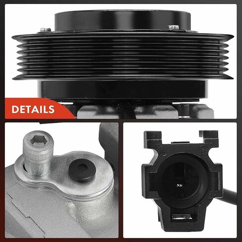 A-Premium A/C Compressor with Clutch Compatible with Hyundai Santa Fe 3.5L 2003-2006, XG300 2001-2001, XG350 2002-2005, Kia Amanti 2004-2006 in Saudi Arabia