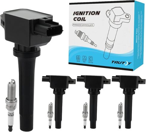 Set Of 4 UF656 Ignition Coil Pack & Iridium Spark Plugs (2.0L 2.2L 2.5L) 2012-2020 For Mazda 3 Sport 6 CX-3 CX-5 CX-9 MX-5 Miata, Replace # GN10625 5C1894 C-857 P51B18100 in Saudi Arabia