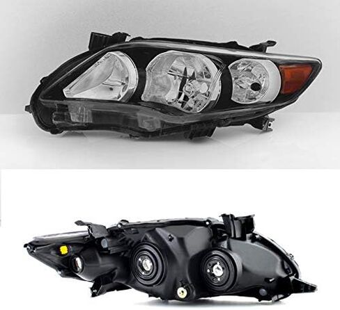 AKKON - For Black Bezel 2011-2013 Toyota Corolla Headlights Front Lamps Direct Replacement Left + Right Pair in Saudi Arabia