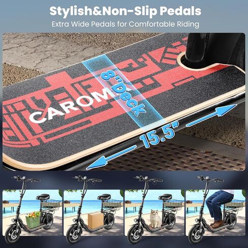 سكوتر كهربائي كاروما 120 واط، سكوتر أسود قابل للطي للأولاد والبنات in Kuwait