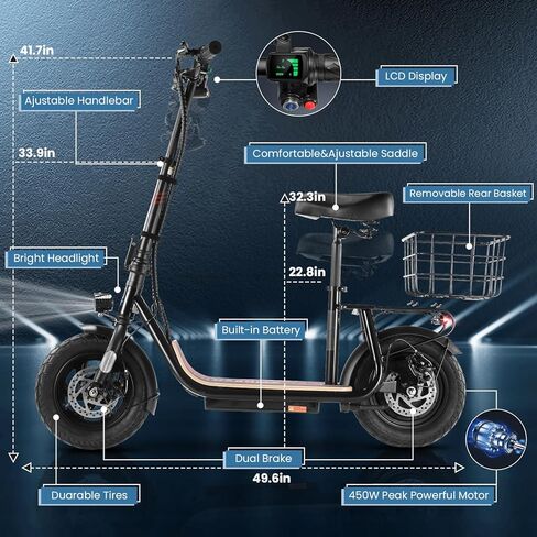 سكوتر كهربائي كاروما 120 واط، سكوتر أسود قابل للطي للأولاد والبنات in Kuwait