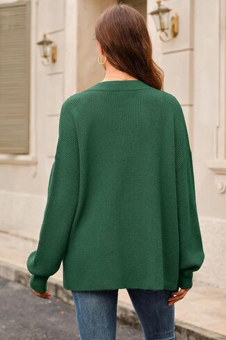 Arach&Cloz Women's Wool Blend Oversized V Neck Casual Sweaters 2025 in Saudi Arabia
