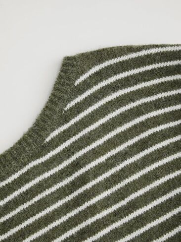 CIDER Oversized Sweaters for Women Knit Wool-Blend Boat Neck Striped Long Sleeve Sweater Curve & Plus in Saudi Arabia
