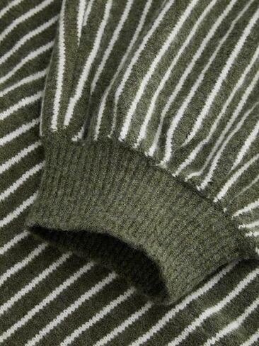 CIDER Oversized Sweaters for Women Knit Wool-Blend Boat Neck Striped Long Sleeve Sweater Curve & Plus in Saudi Arabia