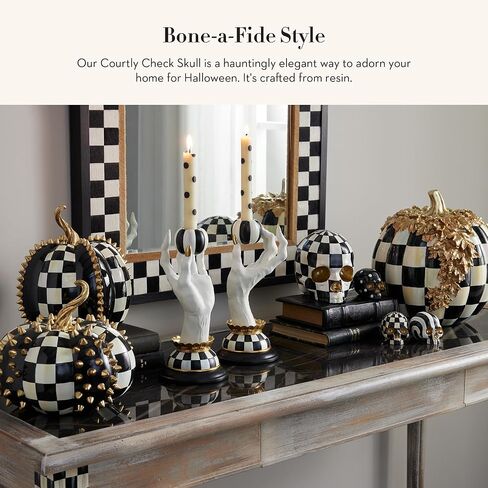 MACKENZIE-CHILDS Courtly Mini Skulls, Resin Skull Collection for Halloween Table Decor and More, Set of 3 in Saudi Arabia