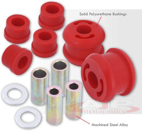AJP Distributors Performance Upgrade Suspension 4-Piece Front Lower Control Arm LCA Solid Polyurethane Bushing Kit Bushings Red For Forester SH Impreza WRX Legacy Outback 04 05 06 07 08 09 10 11 12 13 in Saudi Arabia